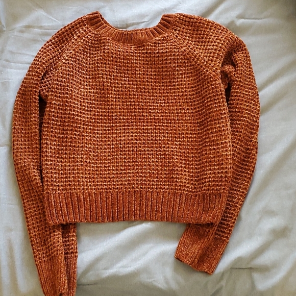 Orange Cropped Sweater - Picture 2 of 2